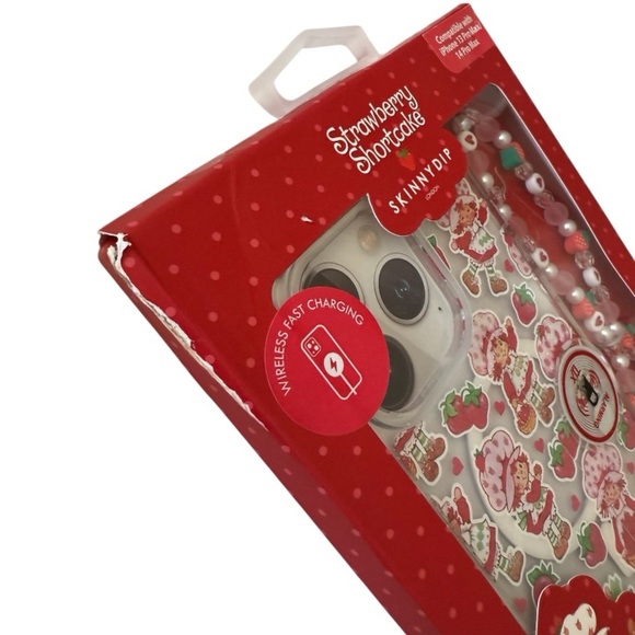 SKINNY DIP LONDON Strawberry Shortcake iPhone 13/14 Pro Max Case & Beaded Strap - Picture 4 of 4